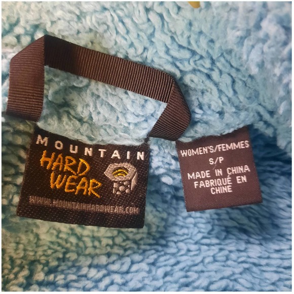 Mountain Headwear Aqua Light Blue Full Zip Polartec Fleece jacket Small Petite - Picture 5 of 7